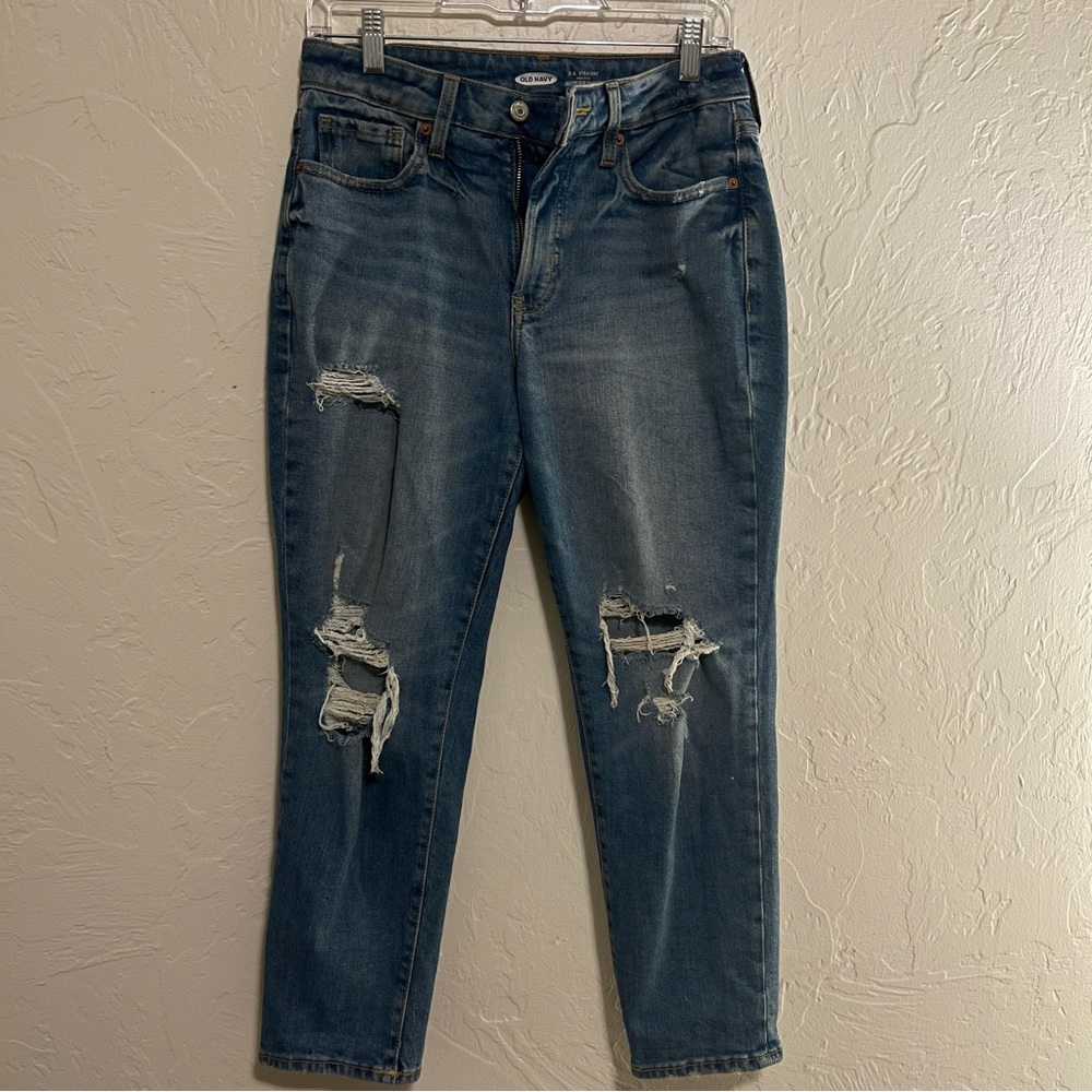 Women's Old Navy Jeans High Rise O.G. Straight Secret Slim Pockets Size 4 Petite